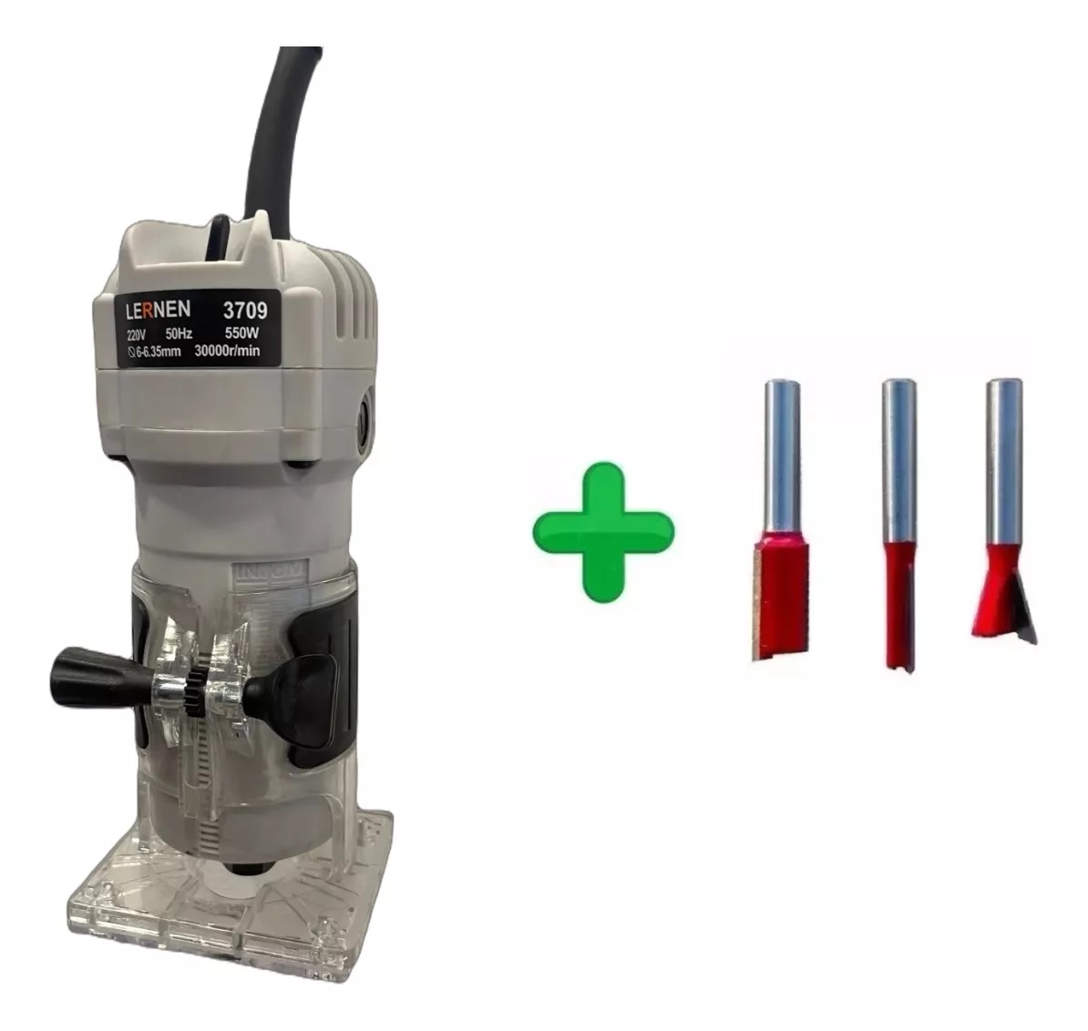 KIT LERNEN FRESADORA ROUTER TUPI 6-6.35 MM 550 W 50HZ - 1