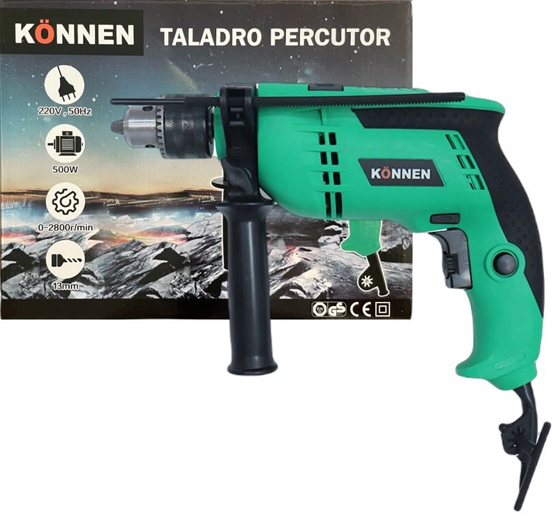 TALADRO PERCUTOR ELECTRICO 13MM 2800 RPM 500W - 3