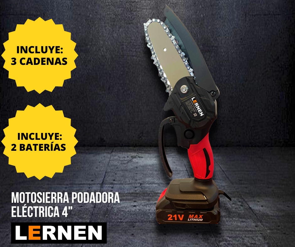 PACK LERNEN MOTOSIERRA PODADORA 2 BATERIAS + SET DE HERRAMIENTAS - 2