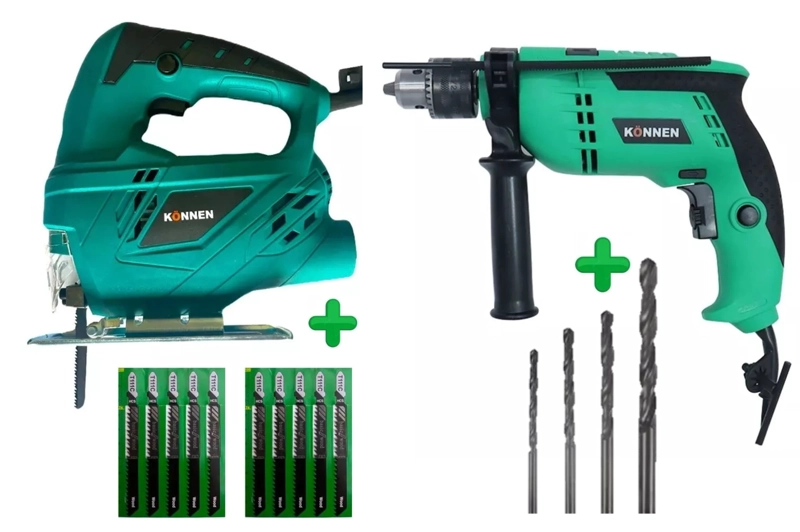PACK SIERRA CALADORA 3000 RPM + TALADRO PERCUTOR! - 1