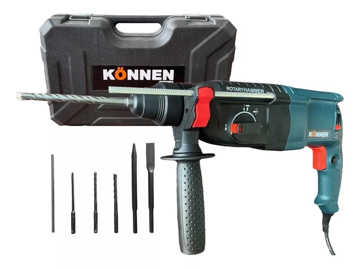 KIT KONNEN ROTO800 ROTOMARTILLO 800 W + MALETÍN PORTÁTIL + ACCESORIOS - 1