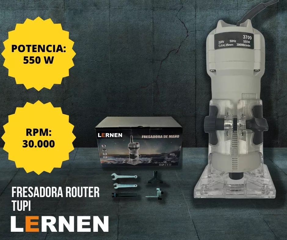 PACK LERNEN FRESADORA ROUTER TUPI + SET DE HERRAMIENTAS - 2