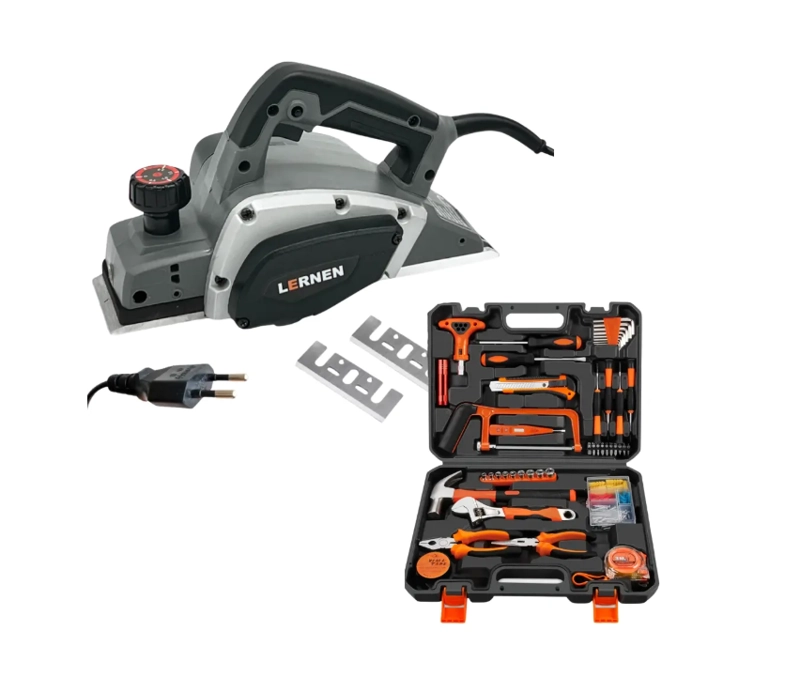 PACK LERNEN CEPILLO ELECTRICO CARPINTERIA + SET DE HERRAMIENTAS - 1