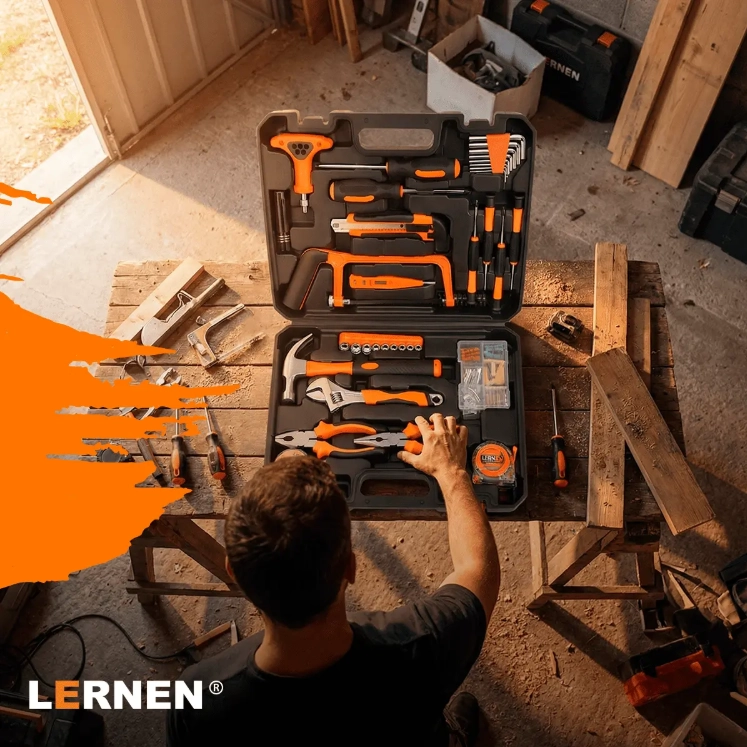 PACK LERNEN CEPILLO ELECTRICO CARPINTERIA + SET DE HERRAMIENTAS - 6