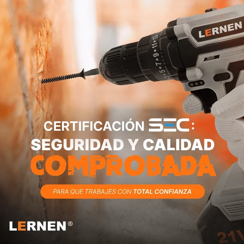 KIT LERNEN TI2BAT TALADRO DESTORNILLADOR INALAMBRICO 21 V 2 BATERIAS - 5