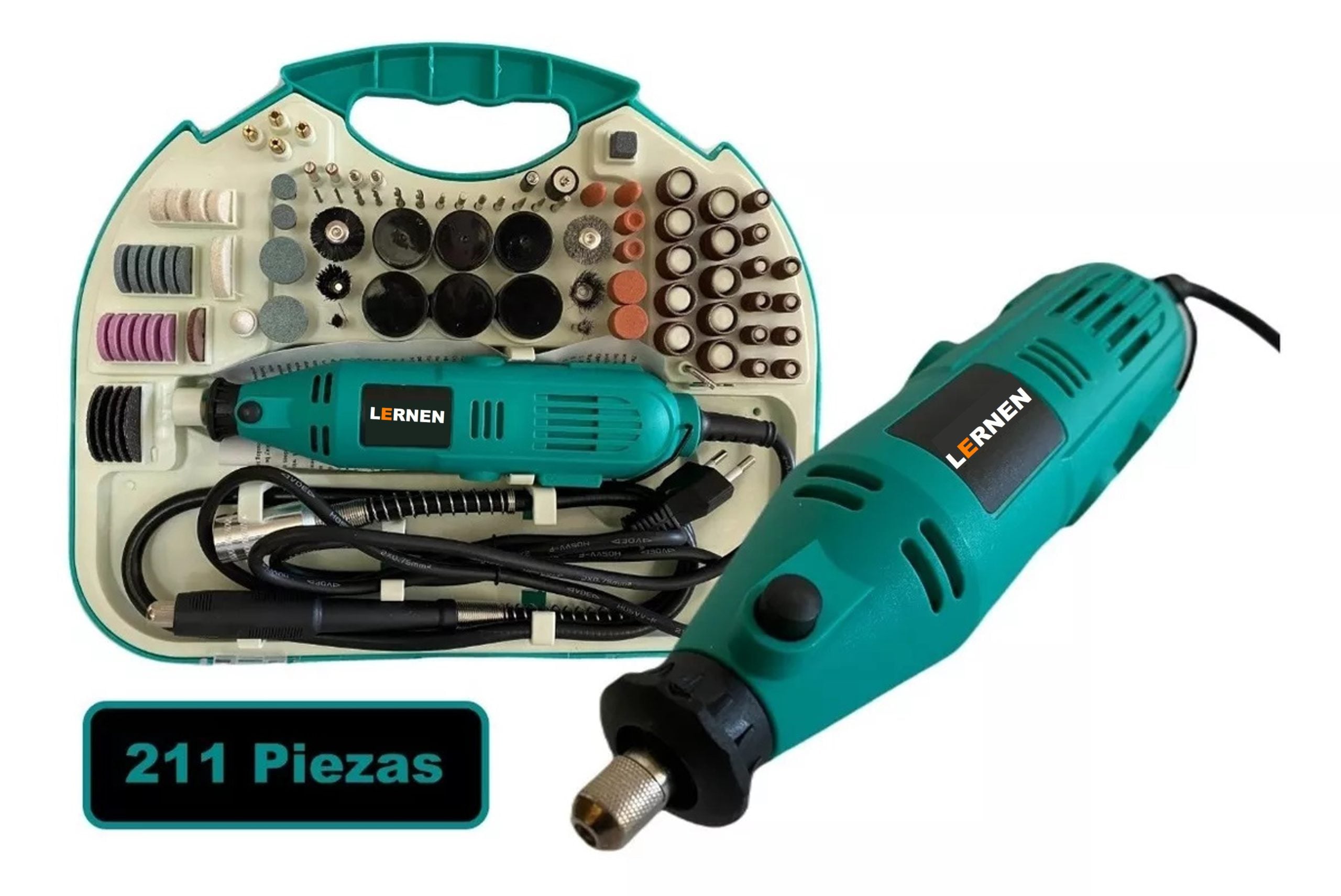 HERRAMIENTA MULTIPROPOSITO LERNEN KIT TIPO DREMEL 135 W 211 PIEZAS - 1