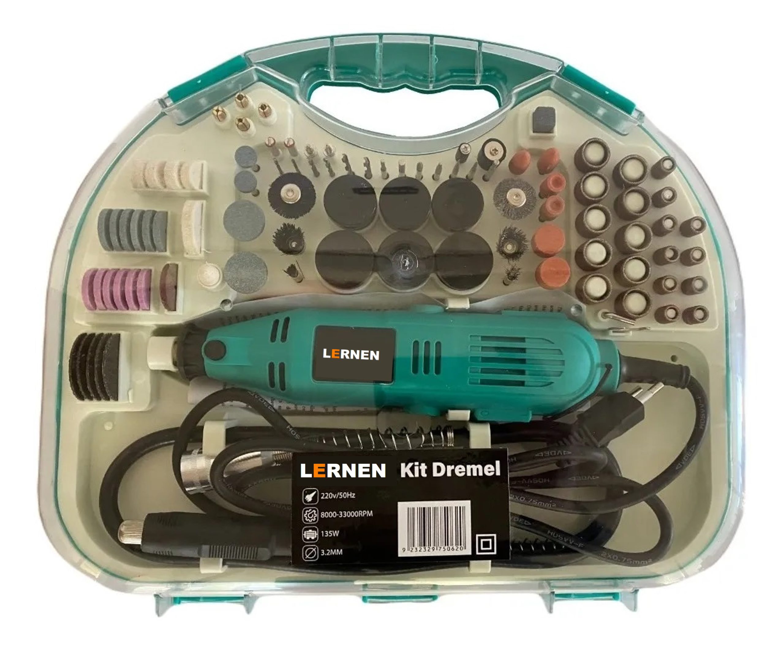 HERRAMIENTA MULTIPROPOSITO LERNEN KIT TIPO DREMEL 135 W 211 PIEZAS - 3