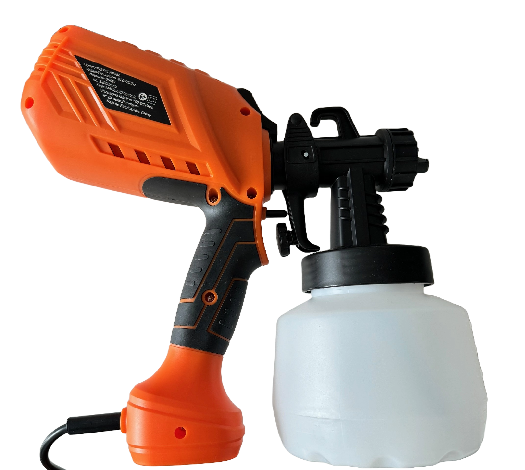 PISTOLA ELÉCTRICA PINTURA 550W LERNEN PARA PINTAR CON COMPRESOR - 4