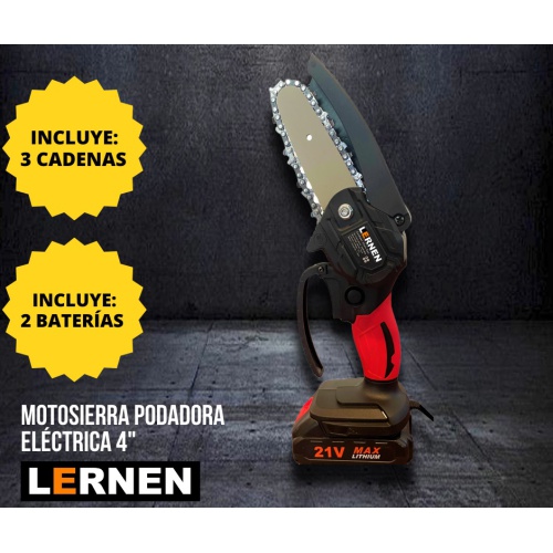 PACK TALADRO INALAMBRICO + MOTOSIERRA PODADORA 4 BATERÍAS - 5