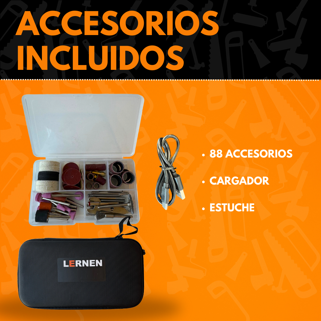KIT LERNEN MULTIPROPOSITO MINITORNO INALÁMBRICO CON 85 ACCESORIOS - 4