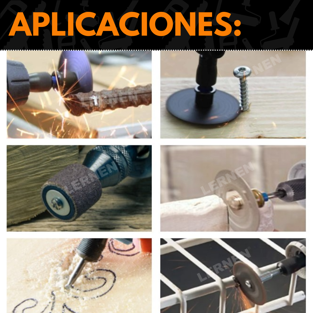KIT LERNEN MULTIPROPOSITO MINITORNO INALÁMBRICO CON 85 ACCESORIOS - 6