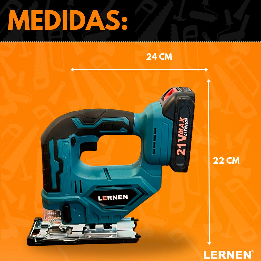 SIERRA CALADORA INALÁMBRICA 21V + ACCESORIOS - 6