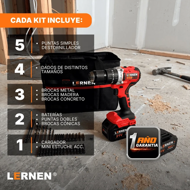 TALADRO LERNEN BRUSHLESS 13MM BLACK - 2