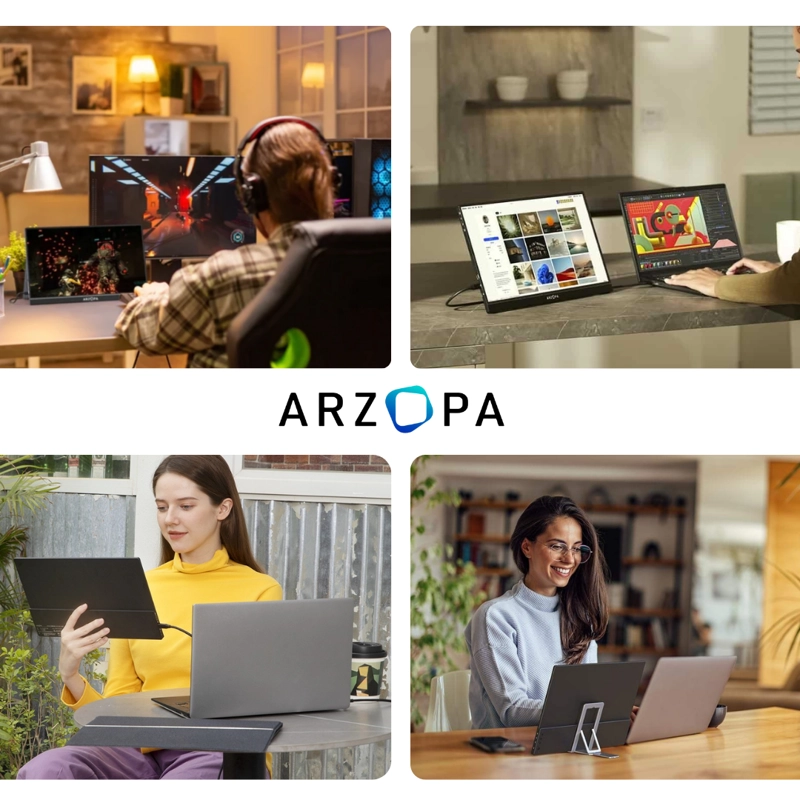 MONITOR PORTÁTIL ARZOPA A1 GAMUT – 15.6″ (CON TAPA) - 7