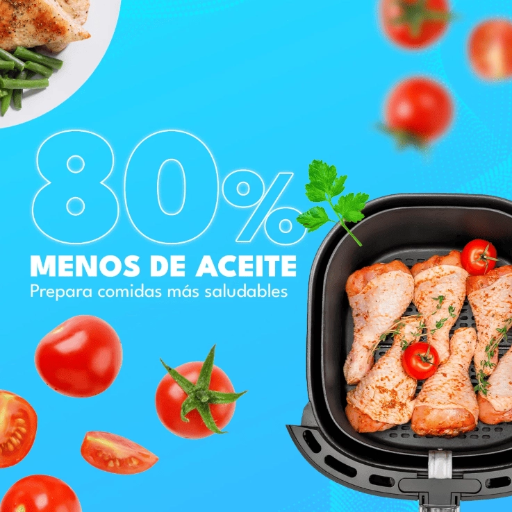 FREIDORA DE AIRE 8 LITROS 1.700W HOMEN CON PANEL TOUCH - 6