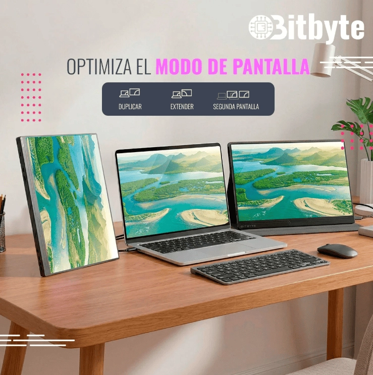 MONITOR PORTATIL BITBYTE 15.6 FULL HD IPS CON PARLANTE - 2
