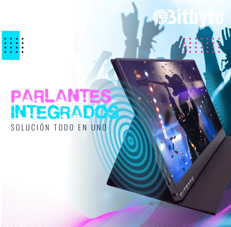 MONITOR PORTATIL BITBYTE 15.6 FULL HD IPS CON PARLANTE - 7