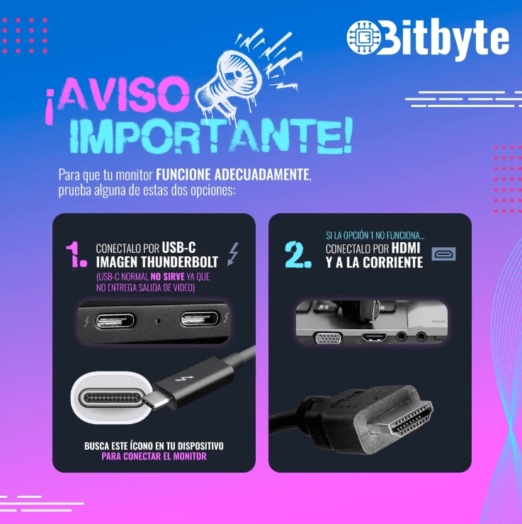 MONITOR PORTATIL BITBYTE 15.6 FULL HD IPS CON PARLANTE - 8
