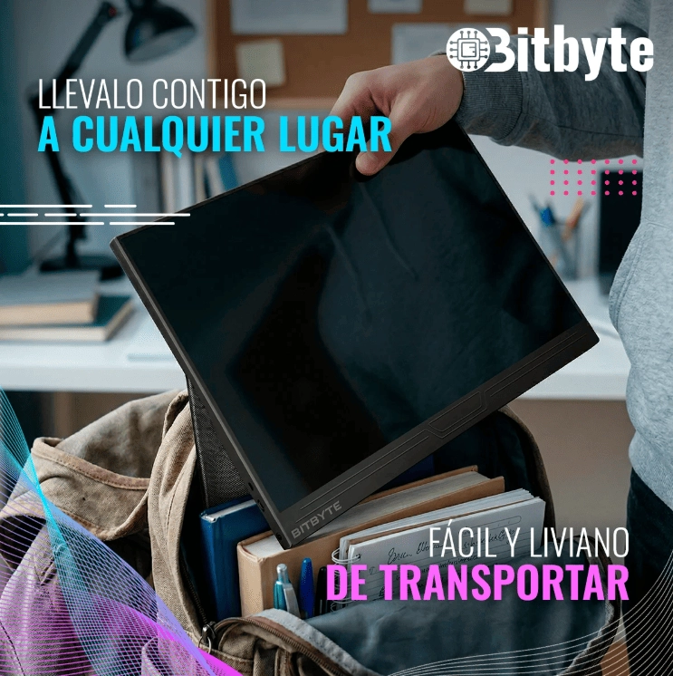 MONITOR PORTATIL BITBYTE 15.6 FULL HD IPS CON PARLANTE - 9