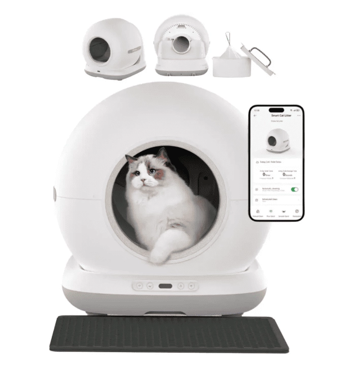 ARENERO INTELIGENTE AUTOMATICO WIFI PARA GATOS CON APP - 1