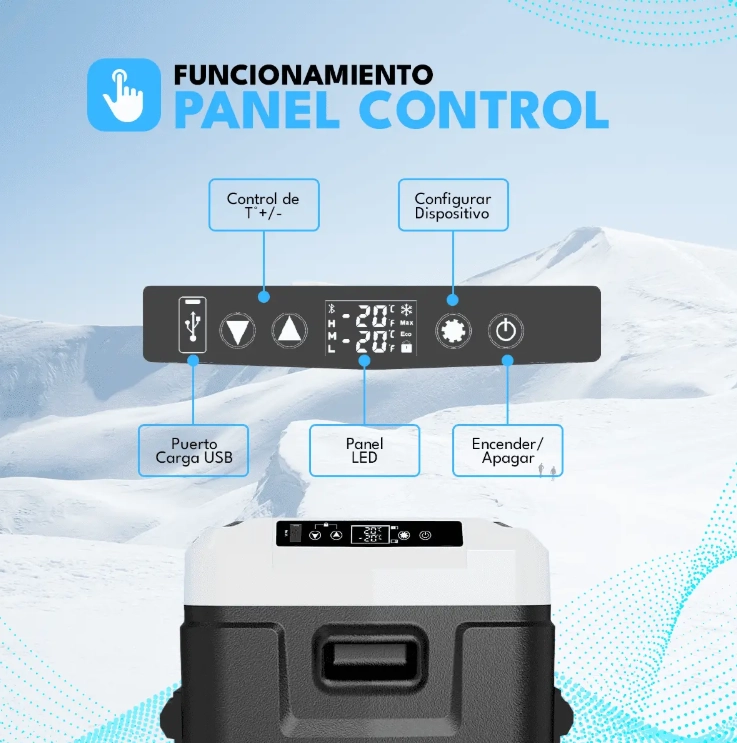 COOLER ELE CTRICO PORTATIL 50 LITROS CON RUEDAS ED50C - 2