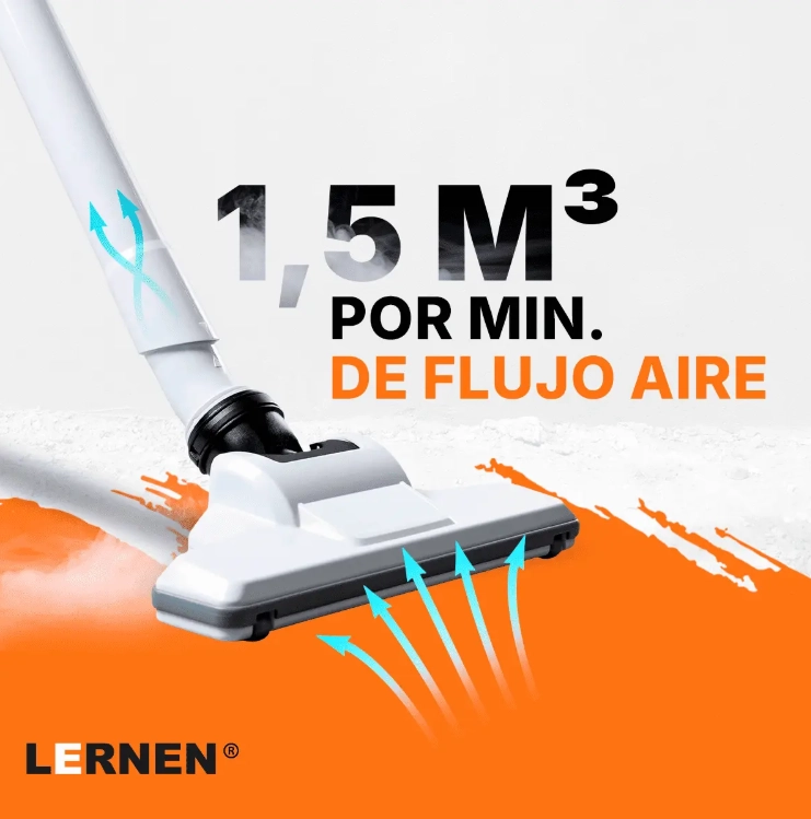 ASPIRADORA INALAMBRICA LERNEN 21V + 2 BATERIAS + ACCESORIOS - 3