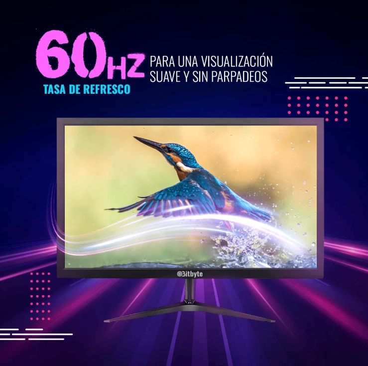 MONITOR BITBYTE 19'' 1440×900 VGA + HDMI 5MS COLOR NEGRO - 4