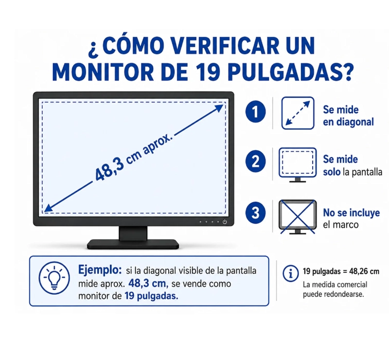 MONITOR BITBYTE 19'' 1440×900 VGA + HDMI 5MS COLOR NEGRO - 6