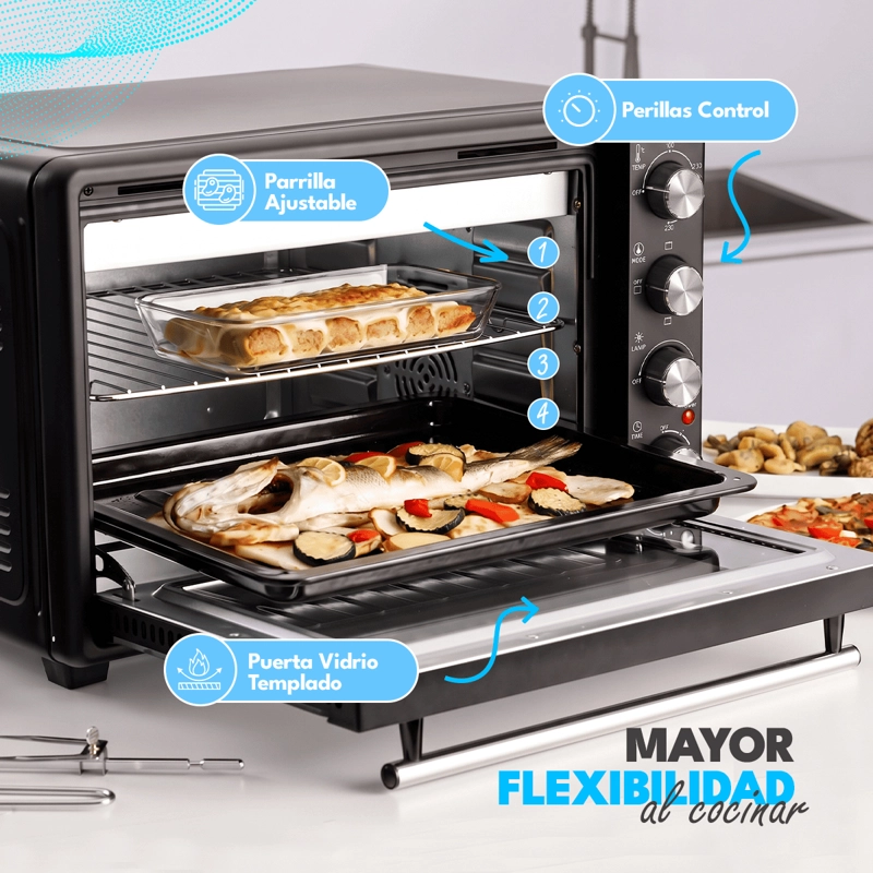 HORNO ELECTRICO HOMEN 60 LT 2.000 W - 3