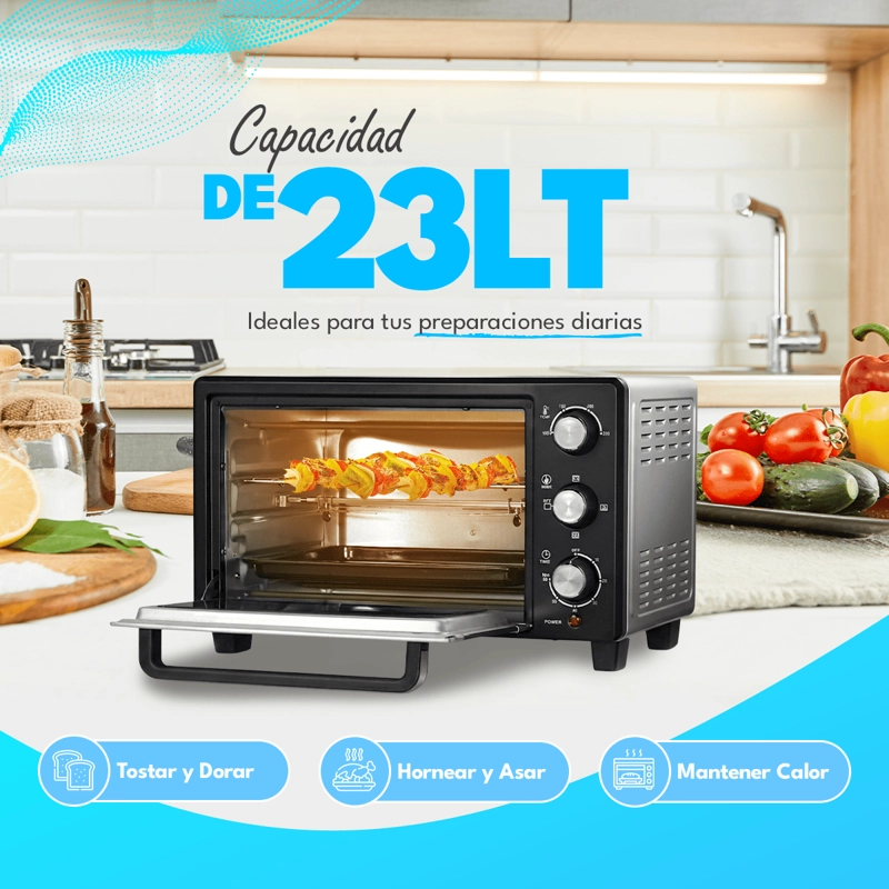 HORNO ELECTRICO HOMEN 23 LT 1.400 W - 2