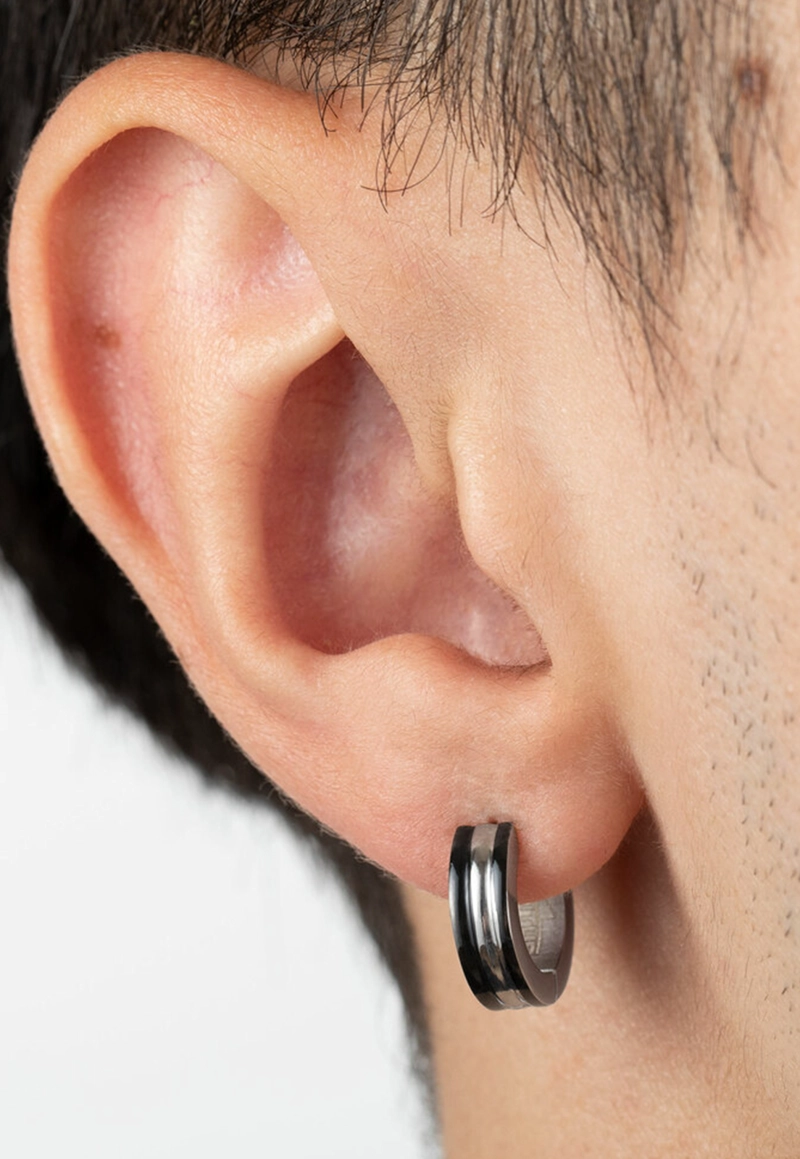 AROS LS2151-4/1 LOTUS STYLE HOMBRE MENS EARRING - 2