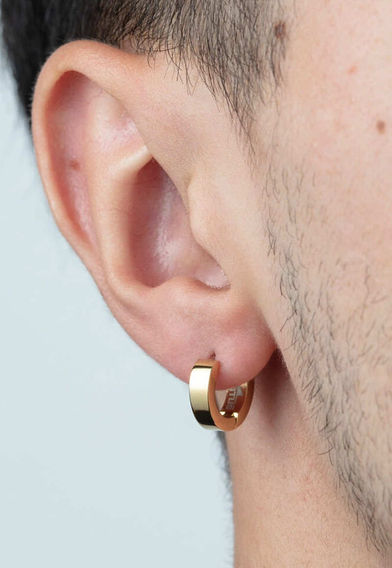 AROS LS2160-4/4 LOTUS STYLE HOMBRE MENS EARRING - 2