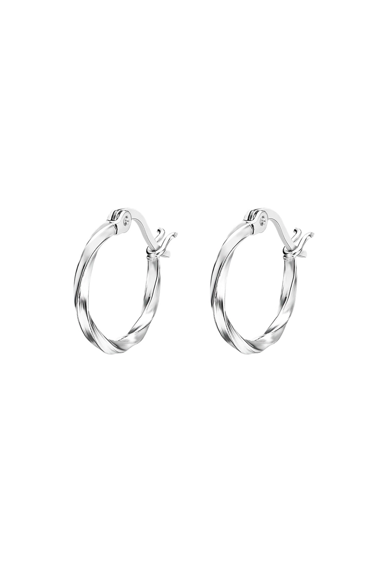 AROS LP3279-4/1 LOTUS SILVER MUJER HOOPS - 1