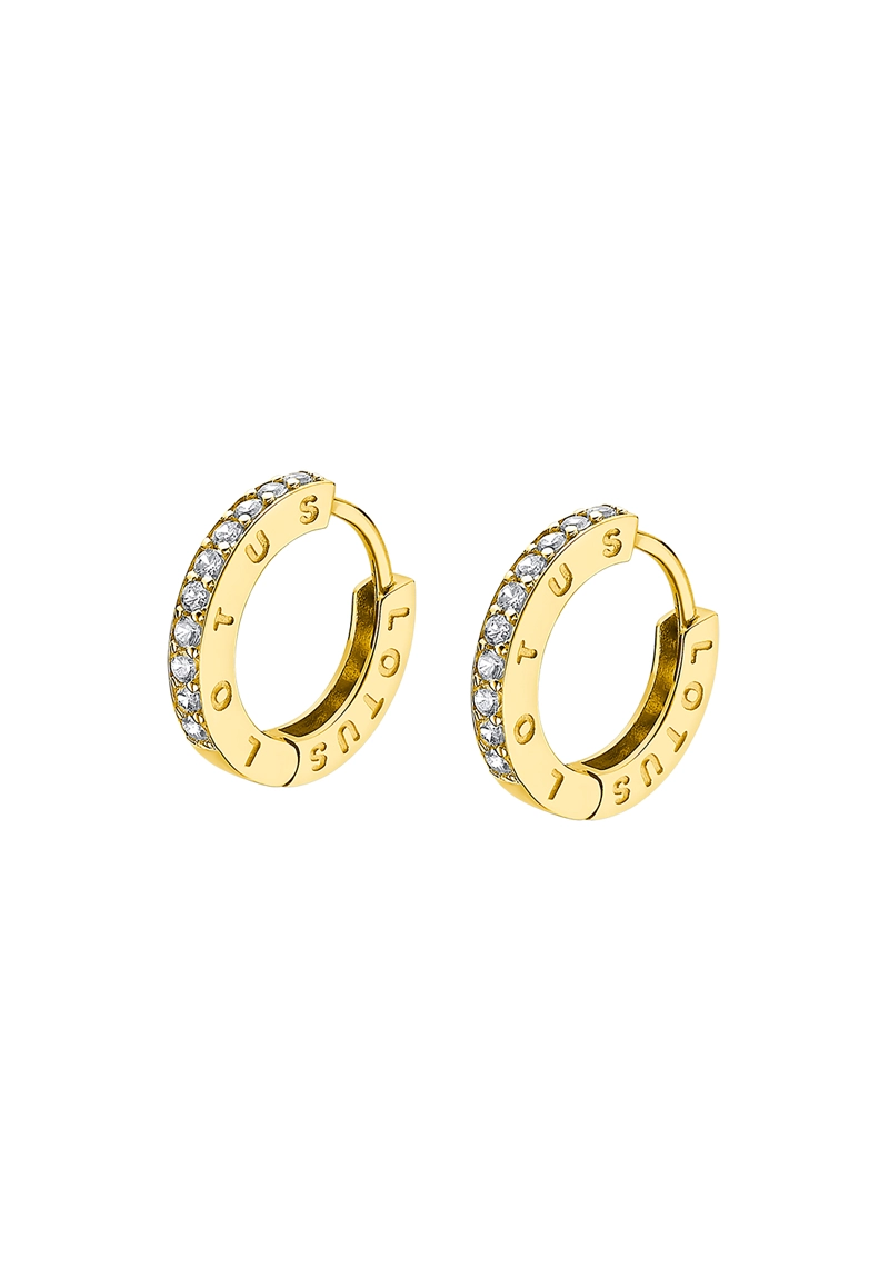 AROS LP1887-4/4 LOTUS SILVER DORADO MUJER HOOPS - 1
