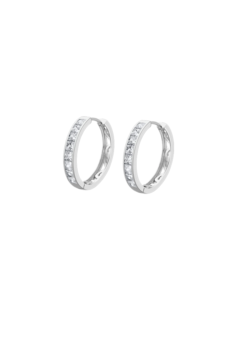 AROS LP1936-4/2 LOTUS SILVER MUJER HOOPS - 1