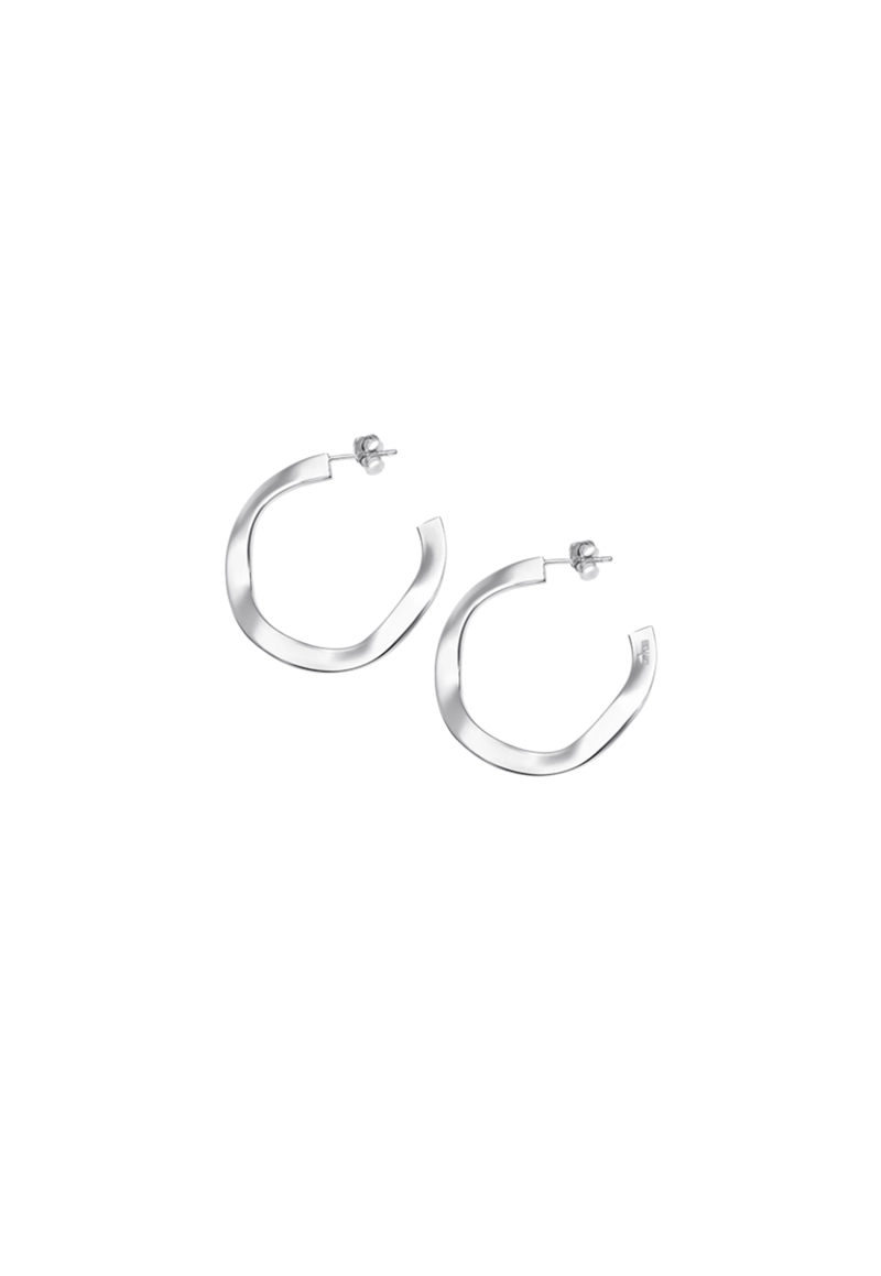 AROS LP3187-4/1 LOTUS SILVER MUJER HOOPS - 1