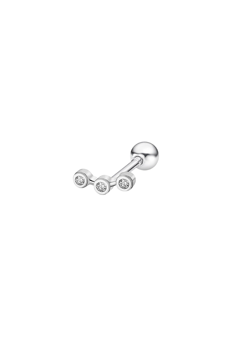 EAR CUFF LP3377-9/1 LOTUS SILVER MUJER EAR PARTY - 1