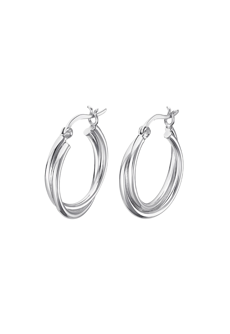 AROS LP3385-4/1 LOTUS SILVER MUJER HOOPS - 1