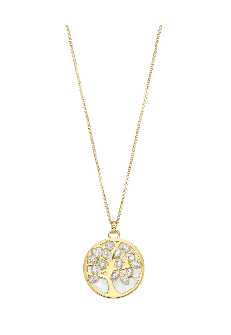 COLLAR LP1891-1/2 LOTUS SILVER MUJER TREE OF LIFE - 1