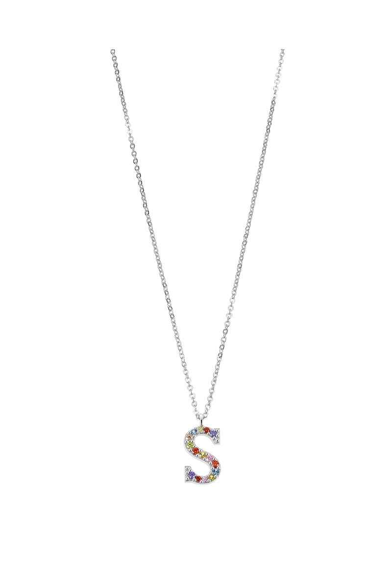 COLLAR LP3426-1/S LOTUS SILVER MUJER LETTERS
