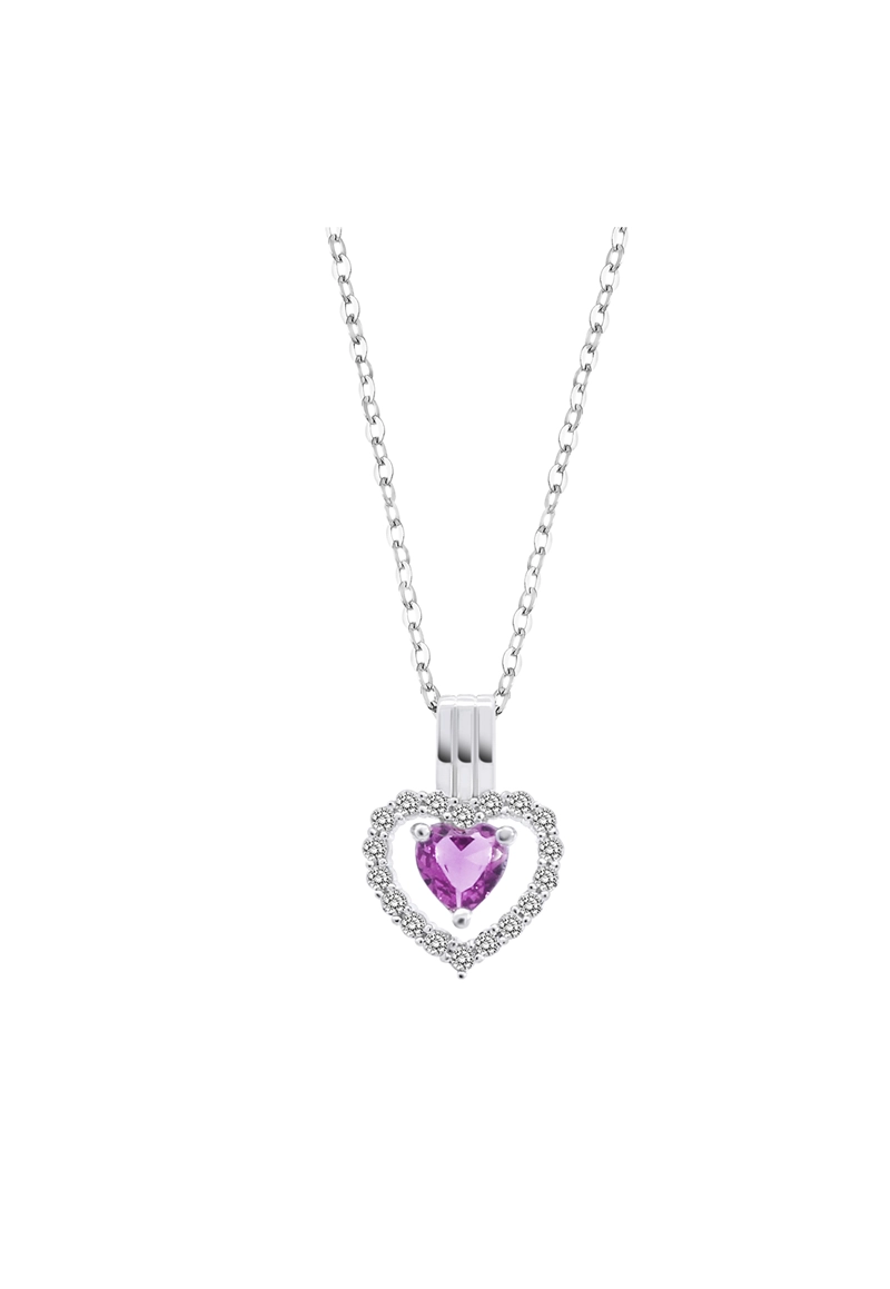 COLLAR LOTUS SILVER PLATA LP3555-1/2 MUJER LEROS - 1