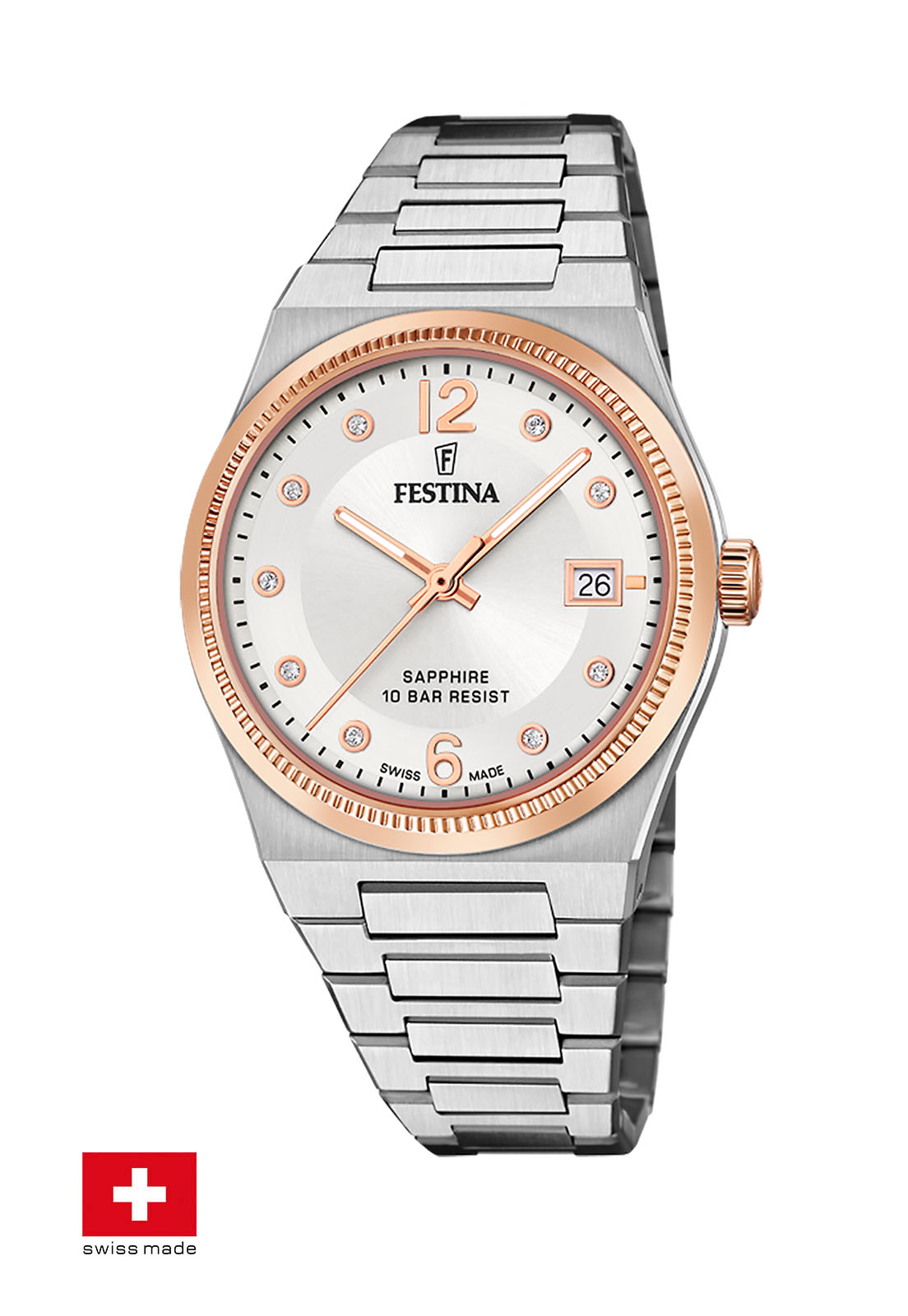 Montre Candino Quarzt - Acier Inoxidable, étanche, Avec Date, Pour Homme, Occasion état Impeccable
