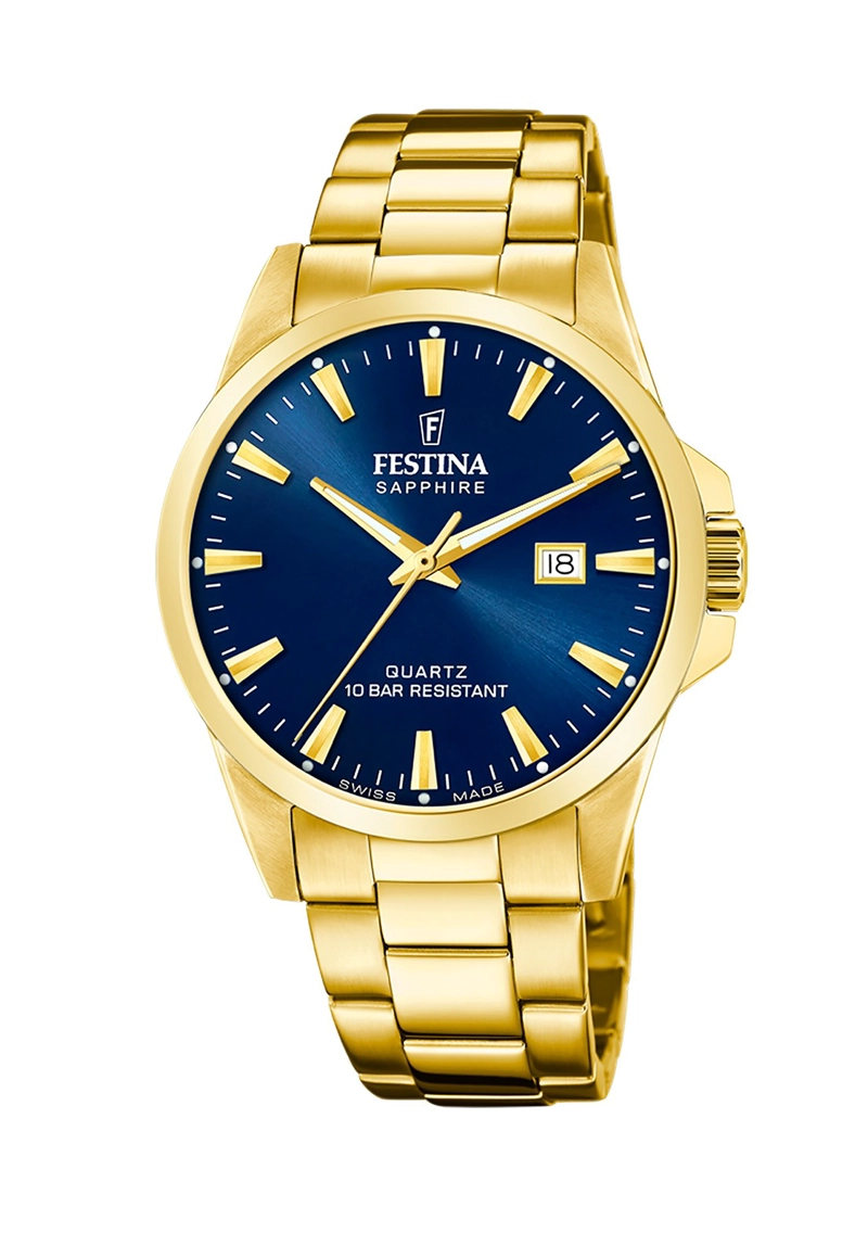 RELOJ FESTINA HOMBRE F20044/3 SWISS AZUL ACERO CLASICO - 1