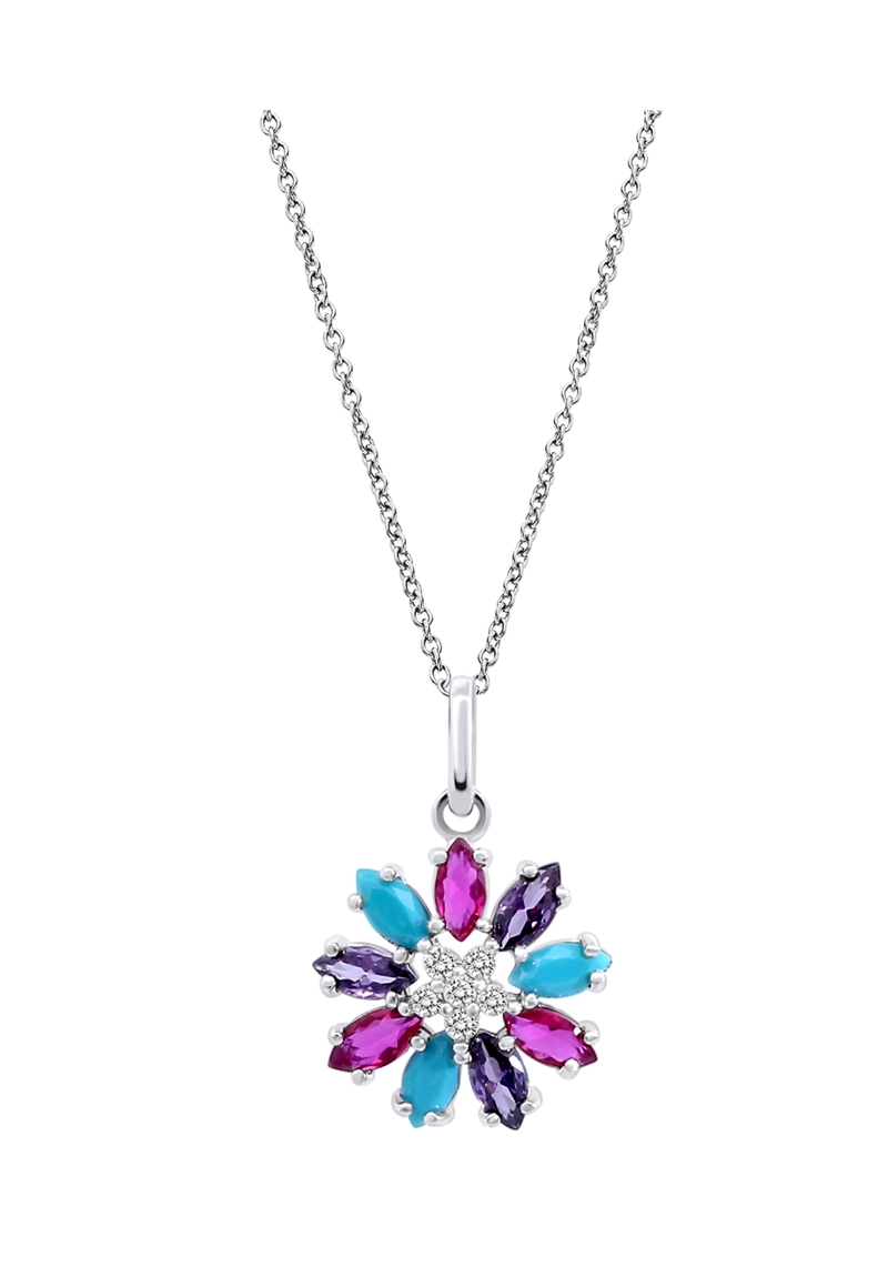 COLLAR LOTUS SILVER LP3560-1/2 PLATA MUJER LEROS - 1