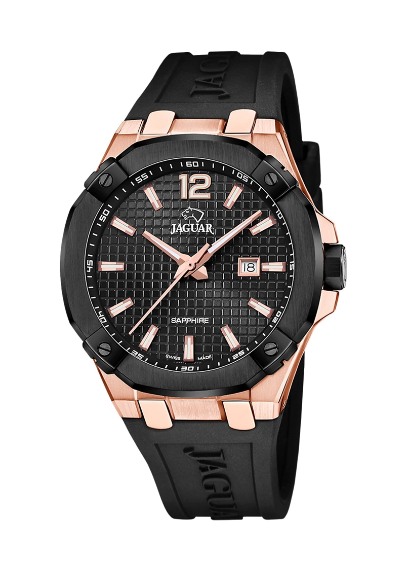 RELOJ DE PULSERA JAGUAR J1013/1 SWISS NEGRO HOMBRE CRONO DEPORTIVO - 1