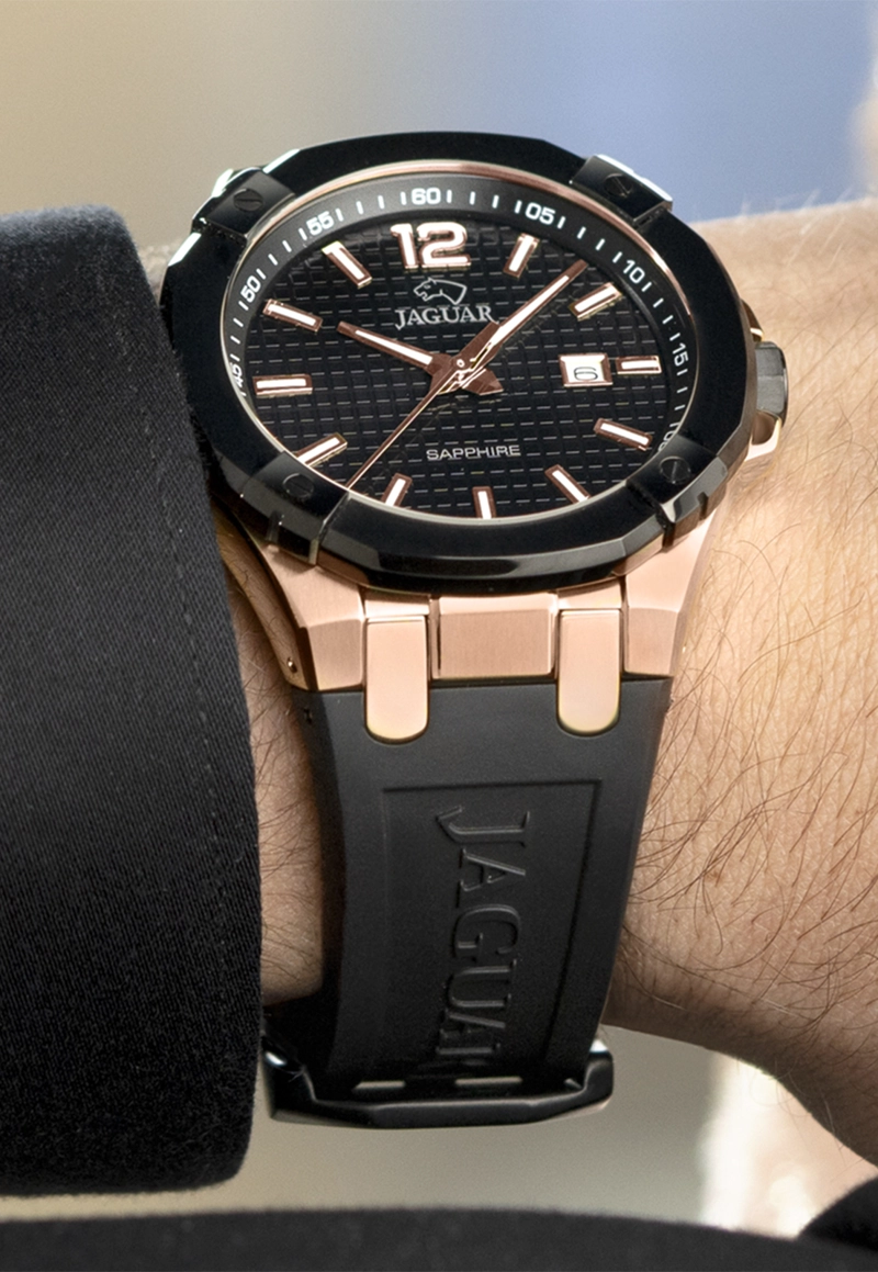 RELOJ DE PULSERA JAGUAR J1013/1 SWISS NEGRO HOMBRE CRONO DEPORTIVO - 2