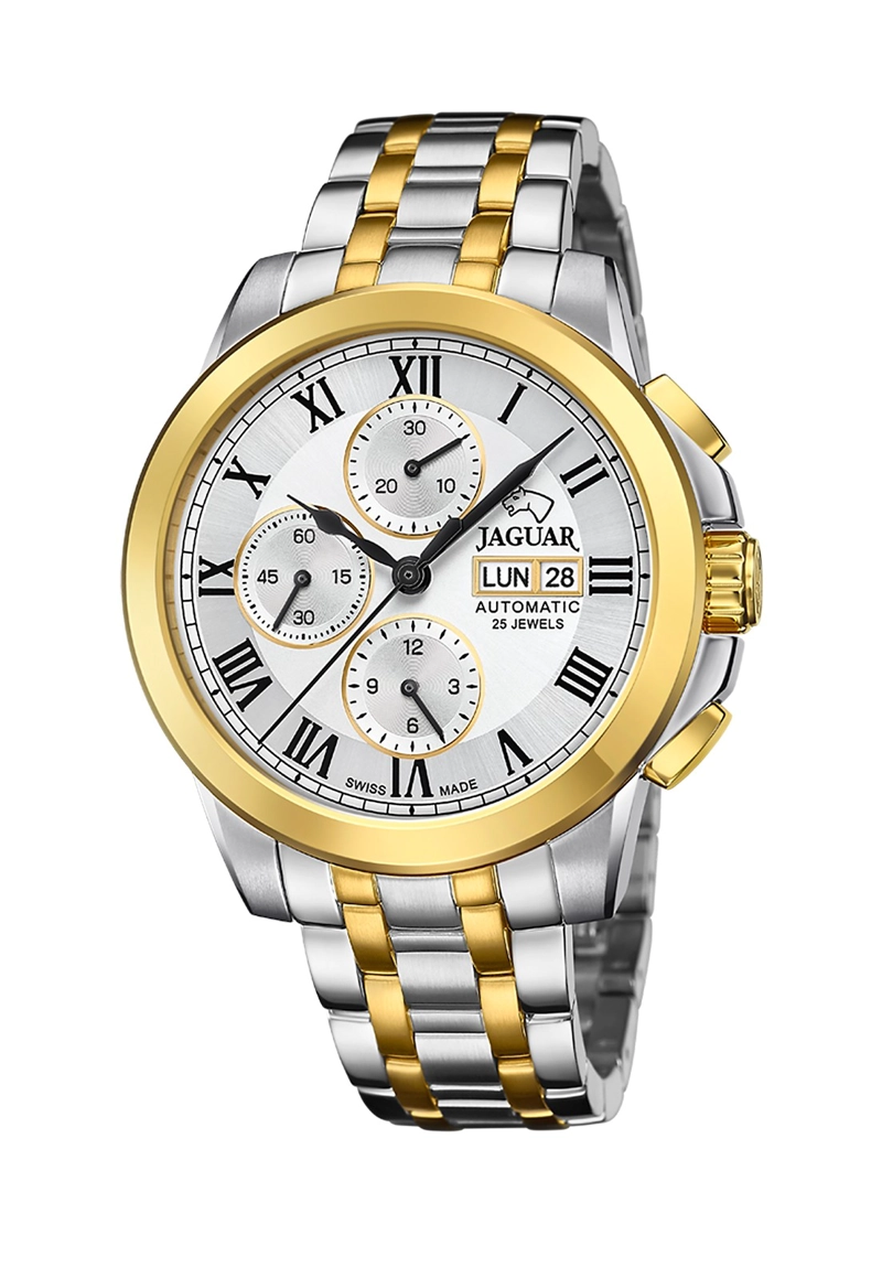 RELOJ J1001/1 JAGUAR SWISS PLATEADO HOMBRE AUTOMATICO - 1