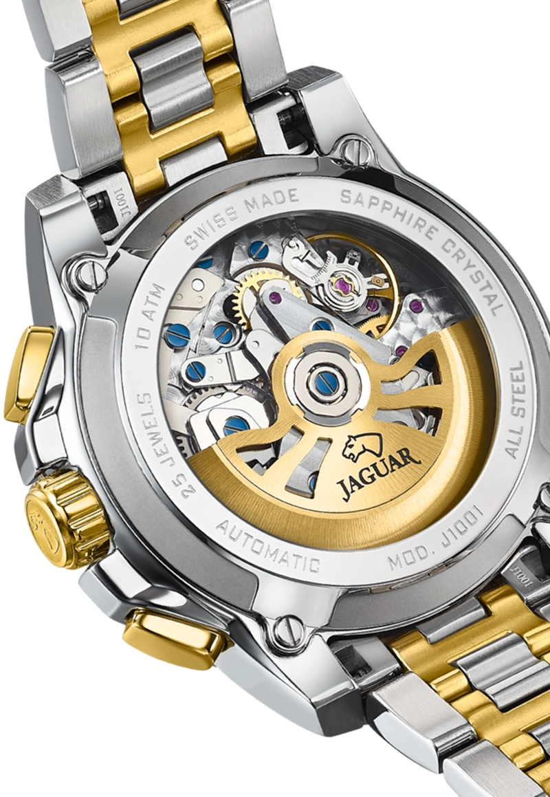 RELOJ J1001/1 JAGUAR SWISS PLATEADO HOMBRE AUTOMATICO - 2