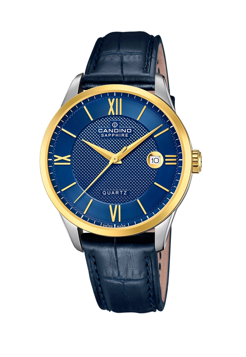 RELOJ DE PULSERA CANDINO C4708/B SWISS AZUL HOMBRE COUPLES CLASSIC - 1