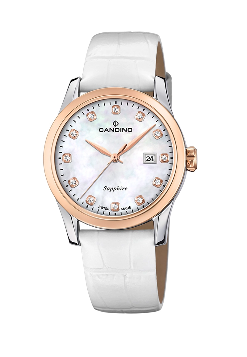 RELOJ DE PULSERA CANDINO C4737/1 SWISS BLANCO MUJER COUPLES CLASSIC - 1